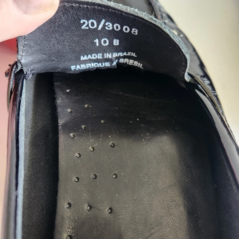 Saks Fifth Avenue Black Patent Leather Loafers